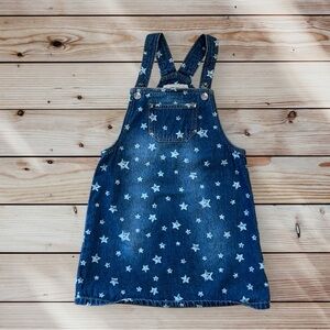 Arabella & Addison Girls Overall Denim Jean Dress Stars Size 5